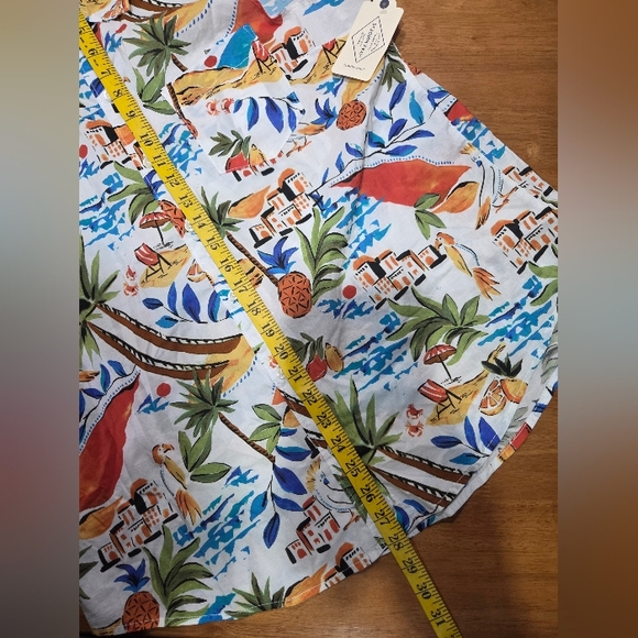 St. John's Bay Tropical‎ Print Sleeveless Button Front Top XL - Charity Item - Picture 5 of 6